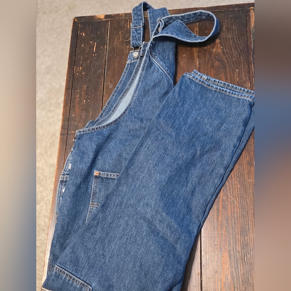 Old Navy Blue Denim Overalls - Picture 2 of 5